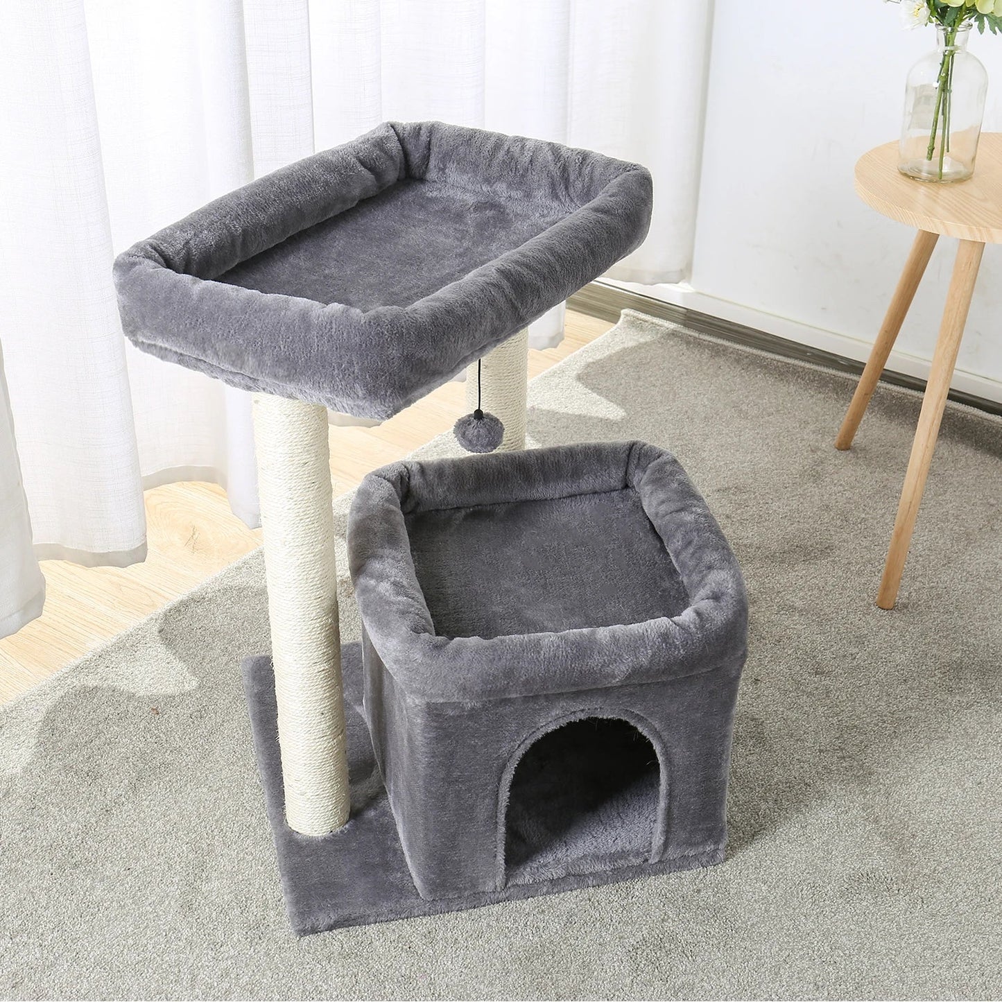 Arbre a Chat - CozyCondo™ - Gris - Chat Bouge