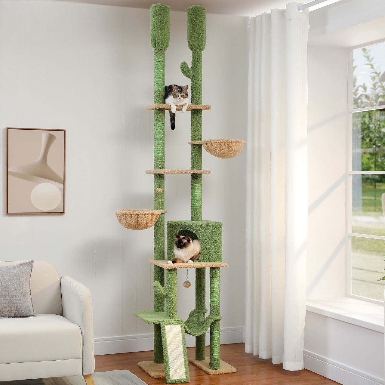 Arbre a Chat - QuantumCatTree™ - Cactus - Chat Bouge